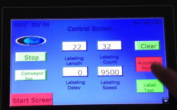 १००० मिमी × 5050० मिमी साइज फ्लैट बैग शीर्ष साइडका लागि स्वचालित फ्लैट सतह लेबल एप्लिकेटर